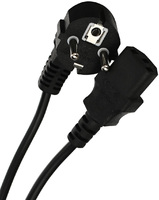 Кабель компьютер --> розетка 220V ( угловая Евровилка) <VDE> 3G*0,5mm2 VCOM <CE021-CU0.5-1.8> , 1.8м