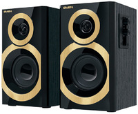 Колонки SVEN SPS-619 GOLD, 2.0, мощность 2х10 Вт(RMS), чёрный /SV-0120619GD/