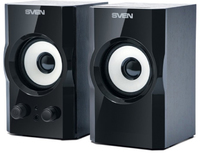 Колонки 2.0 SVEN SPS-605, 2*3Вт, 100–18000Гц, mini jack, ДЕРЕВО, черный, 87 х 85 х 142мм (SV-0120605