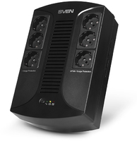 UPS SVEN UP-L1000E line-interactive, AVR, 1000VA, 510W, 6*CEE7/4 (3 eurosockets with backup power, 3
