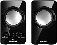 Колонки 2.0 SVEN 354, 2*2Вт, USB, чёрный 1000237093