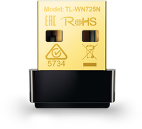 Адаптер Wi-Fi TP-Link /TL-WN725N/ 150Mbps Wireless N Nano USB Adapter, Nano Size, Realtek, 2.4GHz, 8